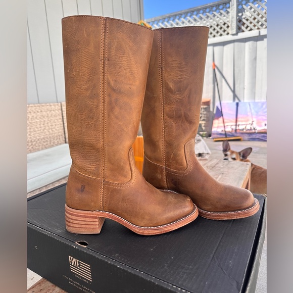 Frye Shoes - Frye Dark Brown Leather Campus 14L Boots